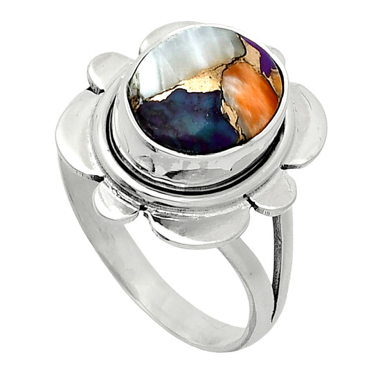 Spiny Oyster Turquoise - Arizona Ring size-8 R-1342 SDR245074