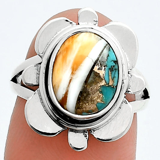 Spiny Oyster Turquoise - Arizona Ring size-6.5 R-1342 SDR245080