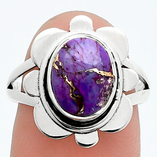 Copper Purple Turquoise - Arizona Ring size-8 R-1342 SDR245097