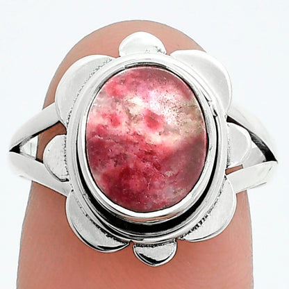 Natural Pink Thulite - Norway Ring size-8 R-1342 SDR245101