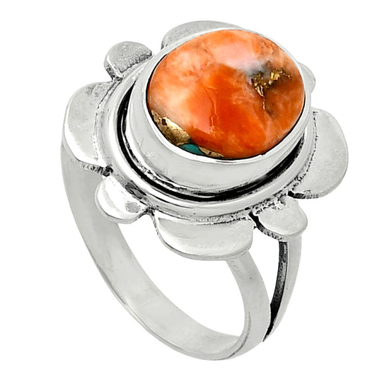 Spiny Oyster Turquoise - Arizona Ring size-7 R-1342 SDR245102