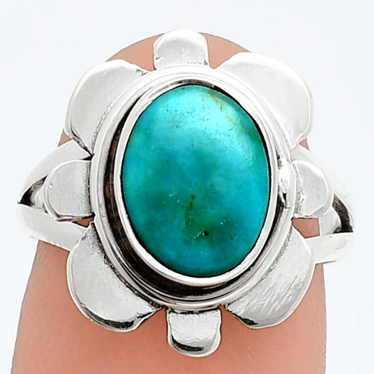 Natural Rare Turquoise Nevada Aztec Mt Ring size-6.5 R-1342 SDR245107