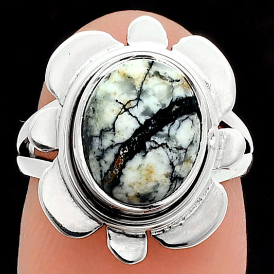 Authentic White Buffalo Turquoise Nevada Ring size-6 R-1342 SDR245110