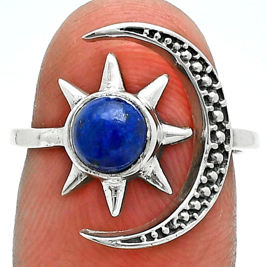 Star Moon Adjustable - Lapis Lazuli Ring size-7 R-1015 SDR245429