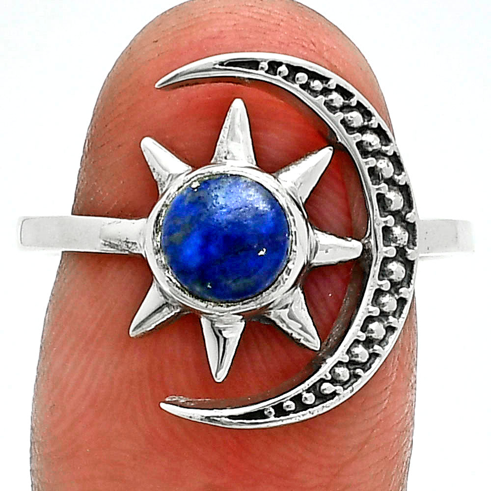 Star Moon Adjustable Lapis Lazuli Ring size-8.5 R-1015 SDR245455