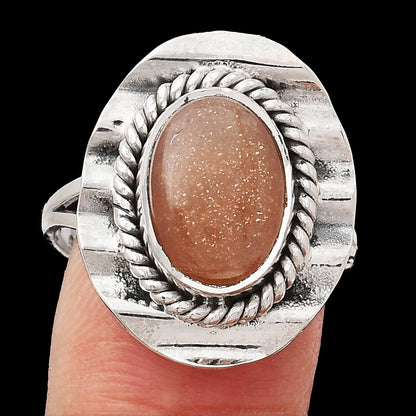 Natural Sunstone - Namibia Ring size-8.5 R-1212 SDR245522
