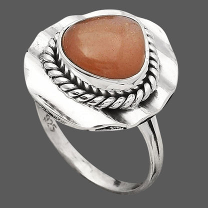 Natural Sunstone - Namibia Ring size-8 R-1212 SDR245527