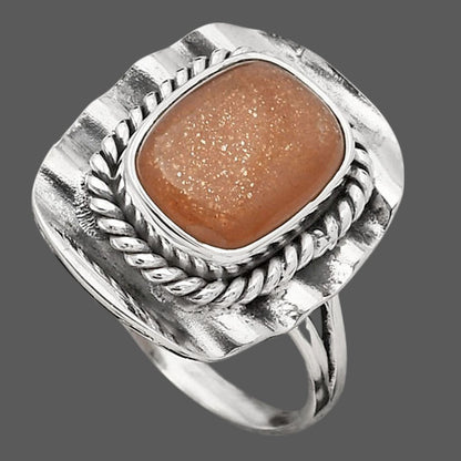 Natural Sunstone - Namibia Ring size-8 R-1212 SDR245528