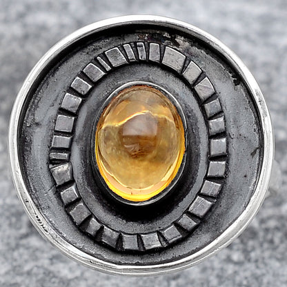 Natural Citrine Cab Ring size-8 R-1080 SDR245573
