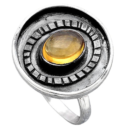 Natural Citrine Cab Ring size-8 R-1080 SDR245573