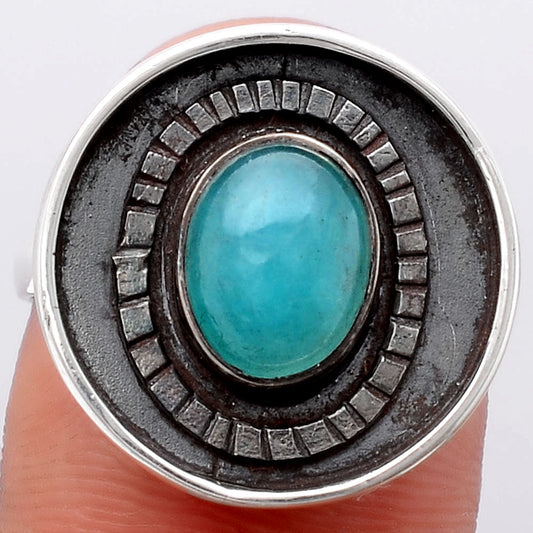 Natural Paraiba Amazonite Ring size-8 R-1080 SDR245575