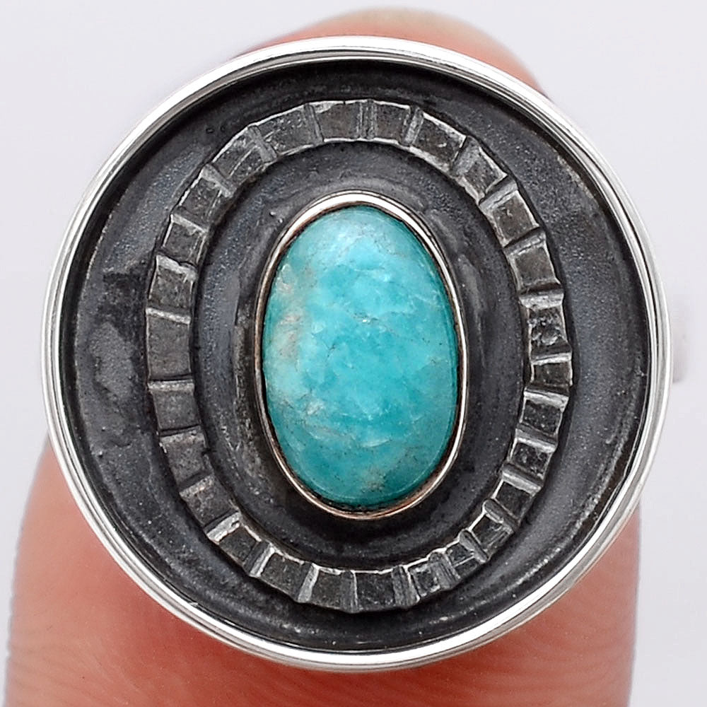 Natural Paraiba Amazonite Ring size-7.5 R-1080 SDR245585