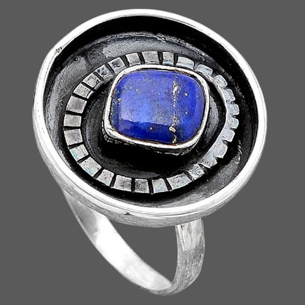 Natural Lapis Ring size-8 R-1080 SDR245588