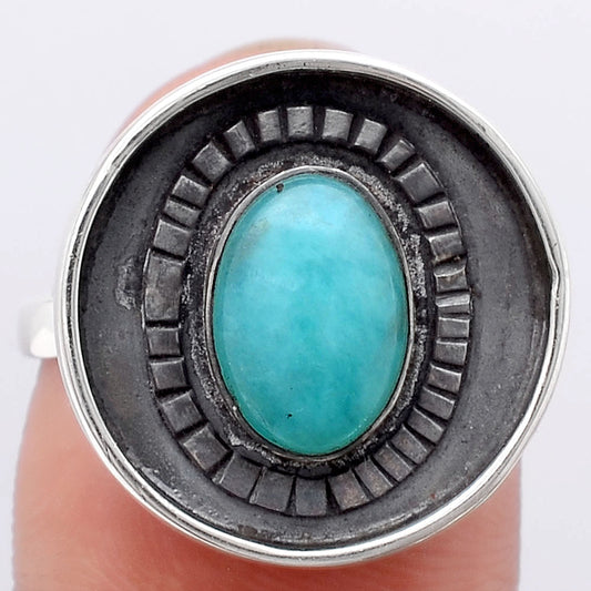 Natural Paraiba Amazonite Ring size-7.5 R-1080 SDR245604