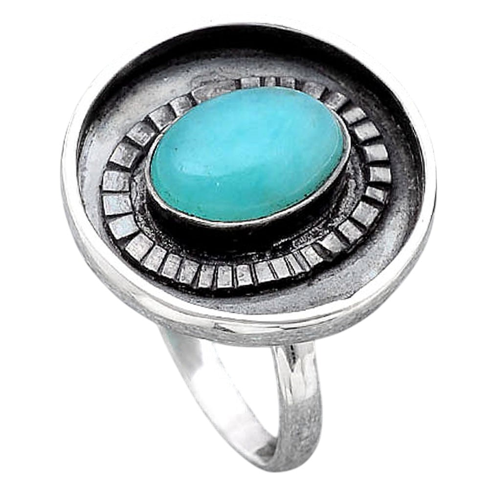 Natural Paraiba Amazonite Ring size-7.5 R-1080 SDR245604