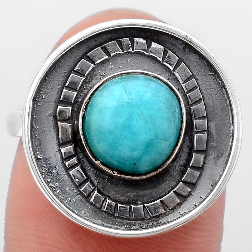 Natural Paraiba Amazonite Ring size-8.5 R-1080 SDR245606