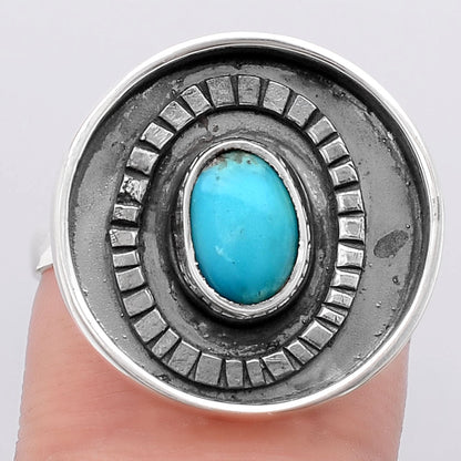 Natural Rare Turquoise Nevada Aztec Mt Ring size-8 R-1080 SDR245609