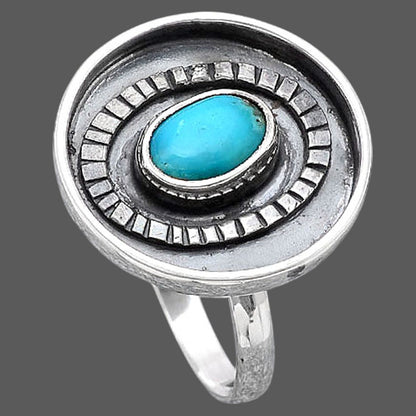 Natural Rare Turquoise Nevada Aztec Mt Ring size-8 R-1080 SDR245609