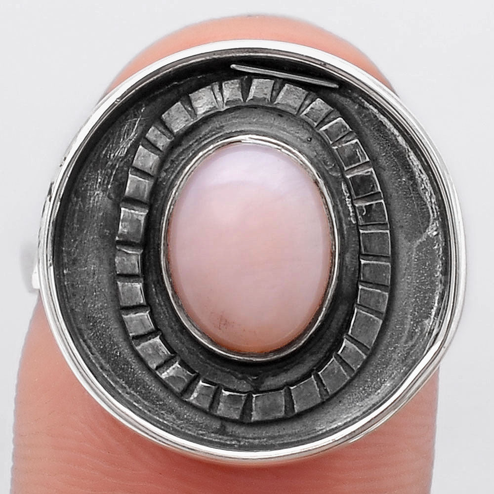 Natural Pink Opal Ring size-8 R-1080 SDR245611
