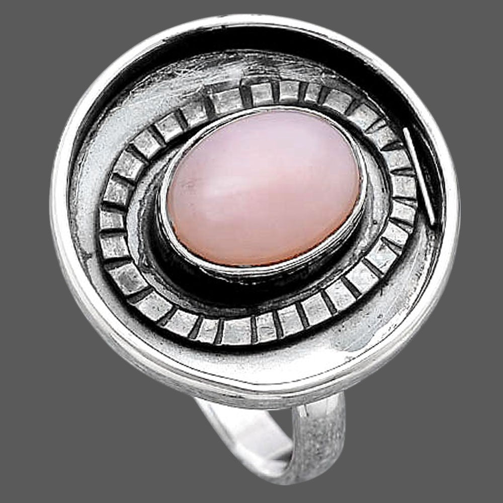 Natural Pink Opal Ring size-8 R-1080 SDR245611