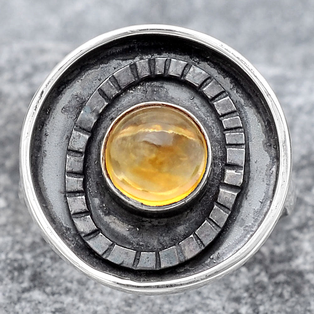 Natural Citrine Cab Ring size-8 R-1080 SDR245616