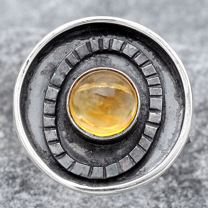 Natural Citrine Cab Ring size-8 R-1080 SDR245616