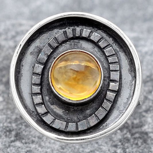 Natural Citrine Cab Ring size-8 R-1080 SDR245616