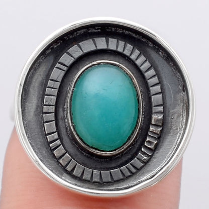 Natural Paraiba Amazonite Ring size-7 R-1080 SDR245626