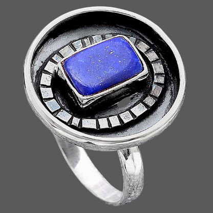 Natural Lapis Ring size-8 R-1080 SDR245654