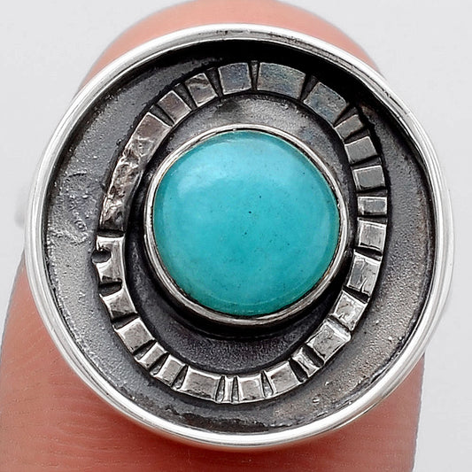 Natural Paraiba Amazonite Ring size-8 R-1080 SDR245658