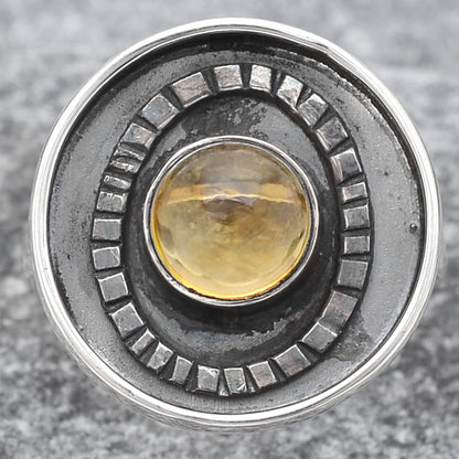 Natural Citrine Cab Ring size-8 R-1080 SDR245661