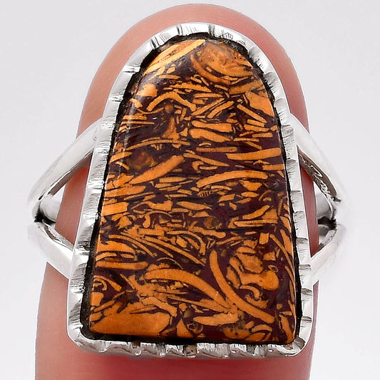 Natural Coquina Fossil Jasper India Ring size-7 R-1227 SDR245677