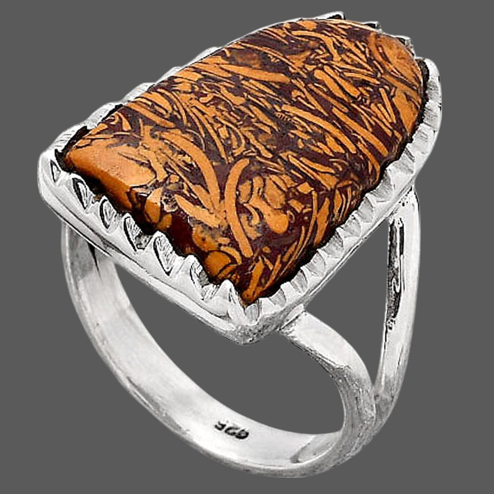 Natural Coquina Fossil Jasper India Ring size-7 R-1227 SDR245677