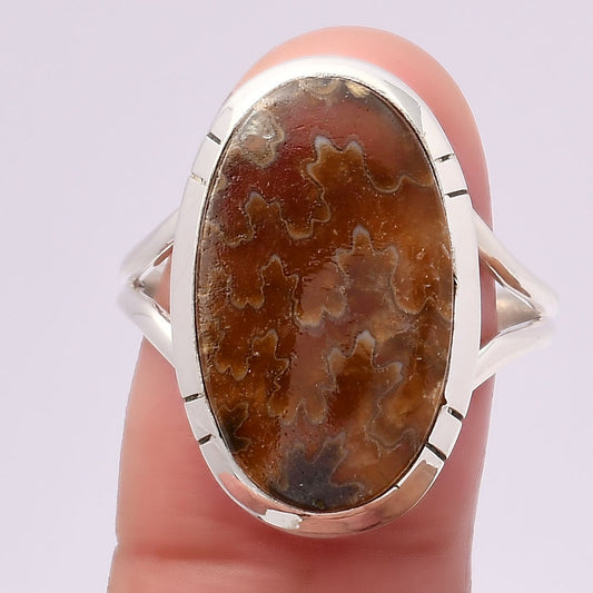 Natural Sutured Ammonite Madagascar Ring size-9 R-1418 SDR245699