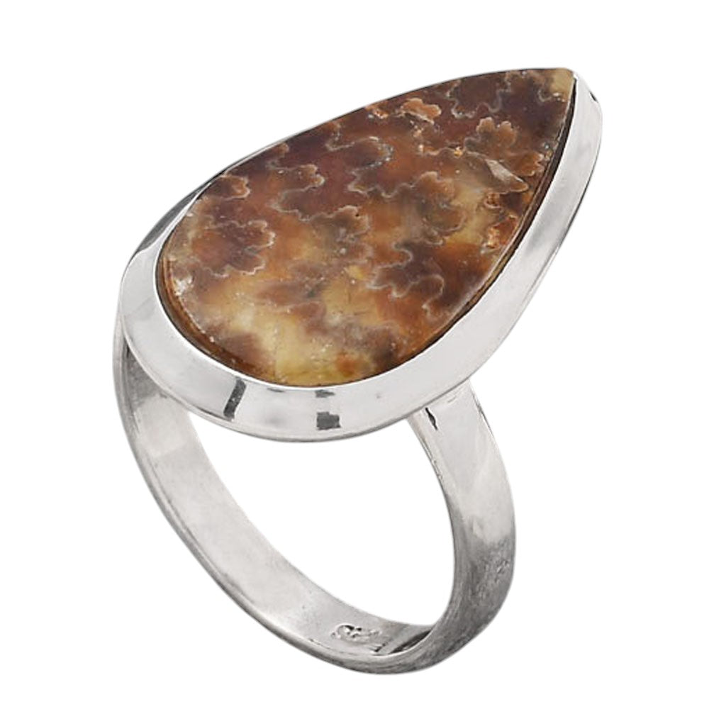 Sutured Ammonite - Madagascar Ring size-6.5 R-1004 SDR245704