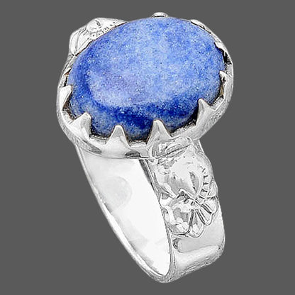 Natural Dumortierite Quartz Ring size-8 R-1210 SDR245734