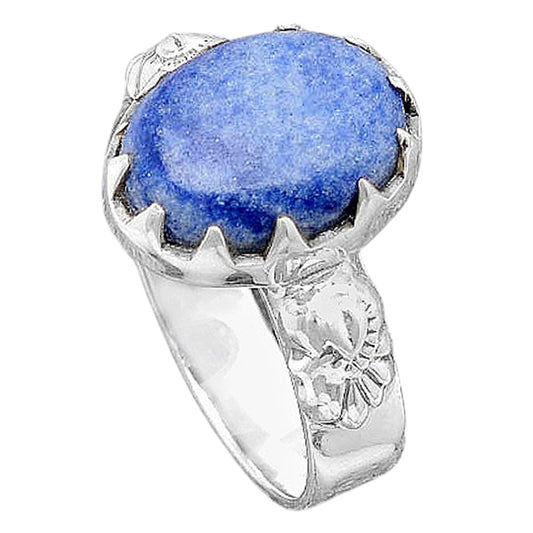 Natural Dumortierite Quartz Ring size-8 R-1210 SDR245734