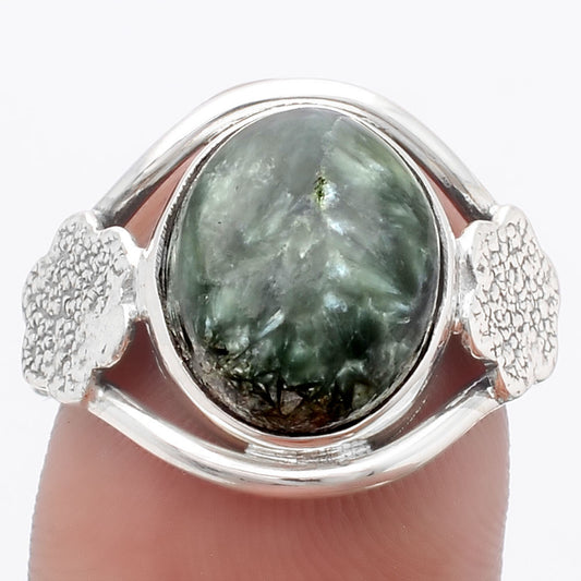Natural Russian Seraphinite Ring size-7 R-1497 SDR245763
