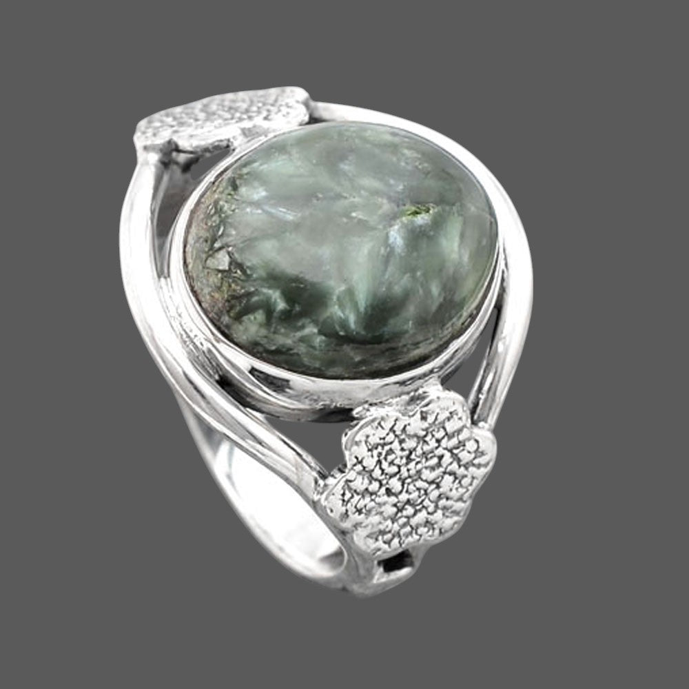 Natural Russian Seraphinite Ring size-7 R-1497 SDR245763