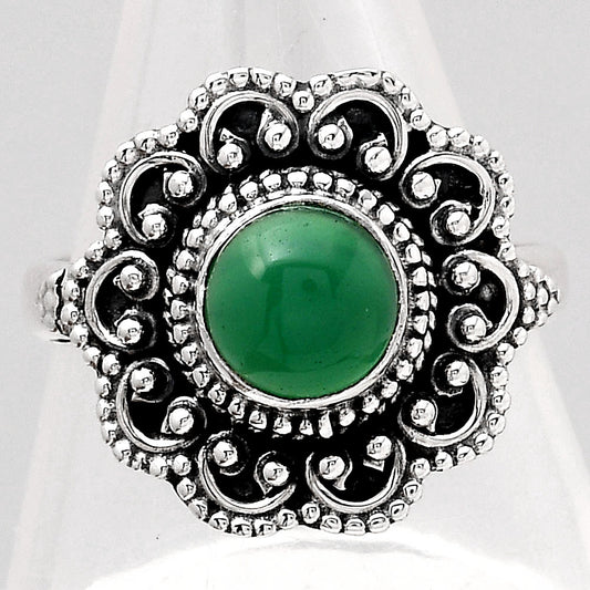 Natural Green Onyx Ring size-7 R-1337 SDR245773