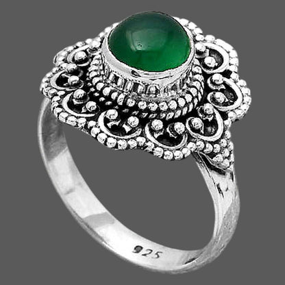 Natural Green Onyx Ring size-7 R-1337 SDR245773