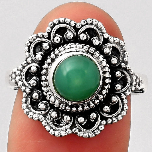 Natural Chrysoprase - Australia Ring size-8 R-1337 SDR245774