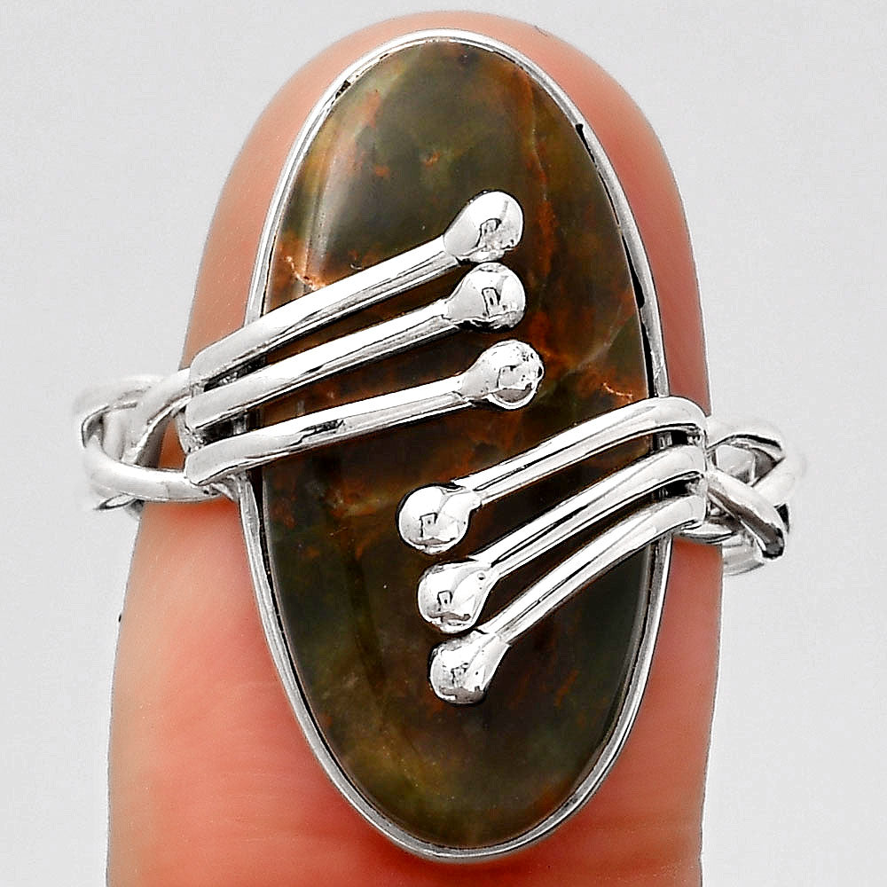 Turkish Rainforest Chrysocolla Ring size-8 R-1553 SDR245781