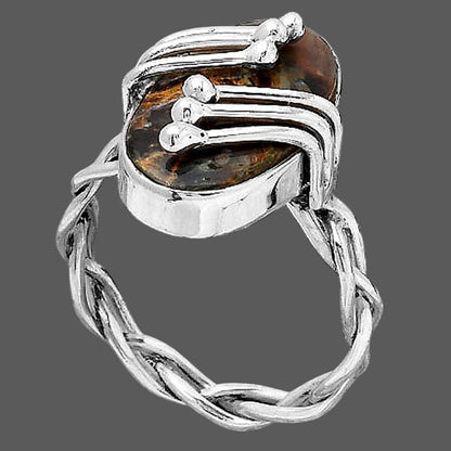 Turkish Rainforest Chrysocolla Ring size-8 R-1553 SDR245792