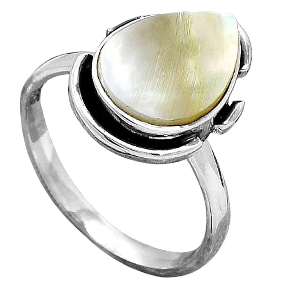 Natural Mother Of Pearl Ring size-8 R-1211 SDR245808