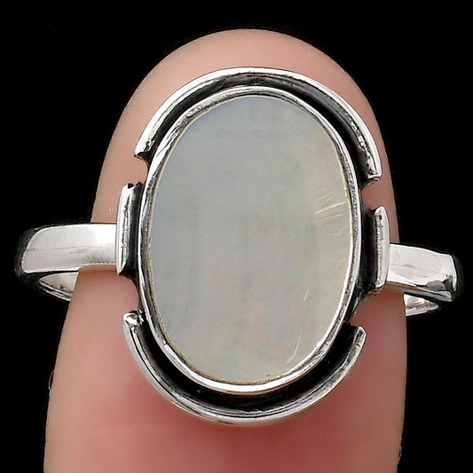 Natural Mother Of Pearl Ring size-9.5 R-1211 SDR245820