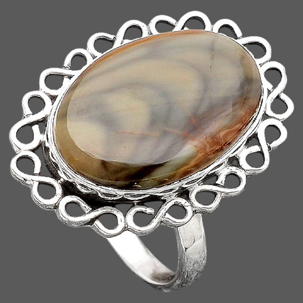 Natural Imperial Jasper - Mexico Ring size-8.5 R-1164 SDR245856