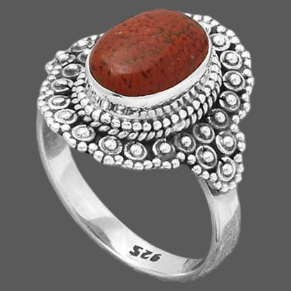 Natural Red Moss Agate Ring size-8 R-1124 SDR245891