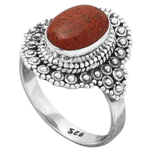 Natural Red Moss Agate Ring size-8 R-1124 SDR245891