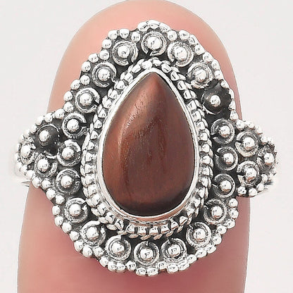 Natural Red Tiger Eye Ring size-8 R-1124 SDR245894